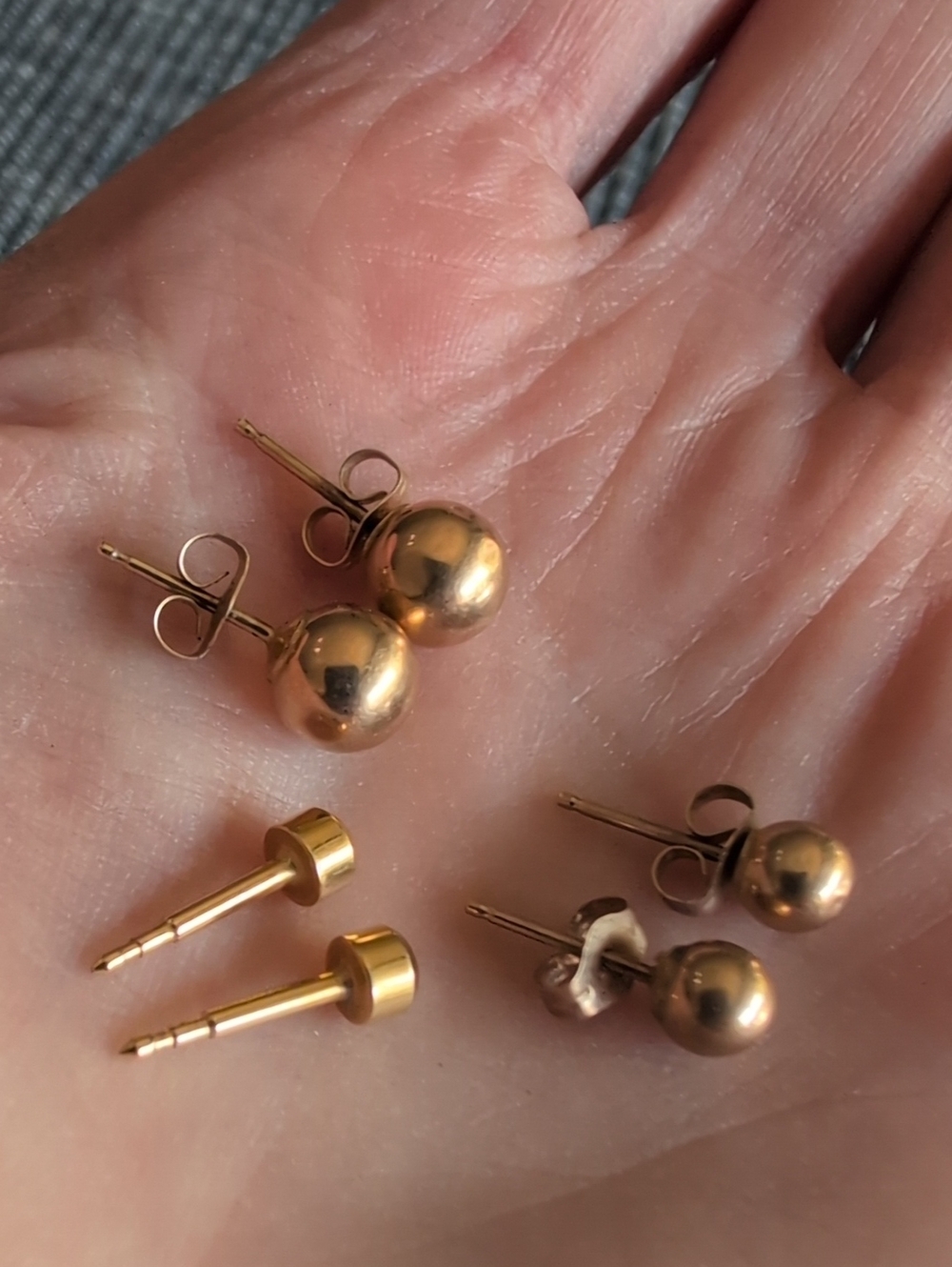 Gold Ball Stud Earrings - Classic Women’s Studs